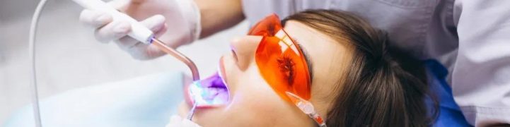 Patient receiving professional teeth whitening treatment at Windsor Dental Practice Leicester